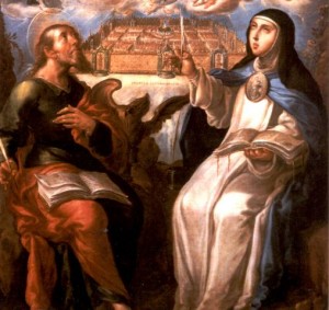 Detalle. Sor Maria de Jesús y San Juan Evangelista